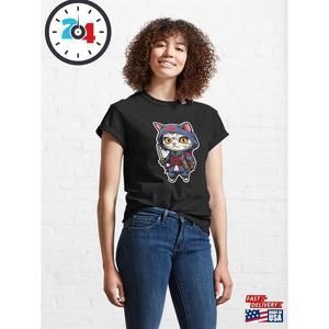 Cute Cat Assasin Samurai Japan Culture Classic T-Shirt  Unisex